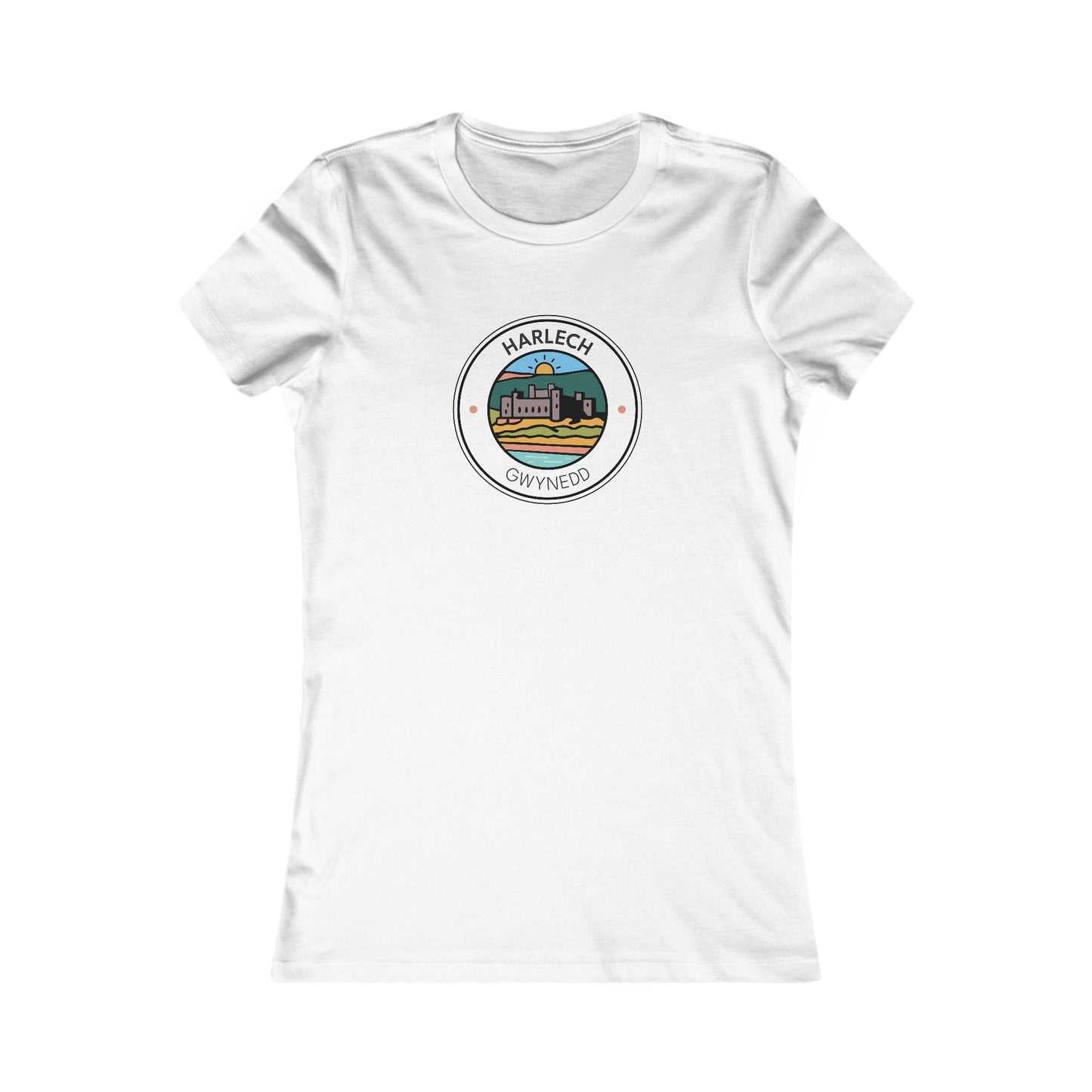 Harlech Castle Women’s Tee - Coastal Badge Graphic