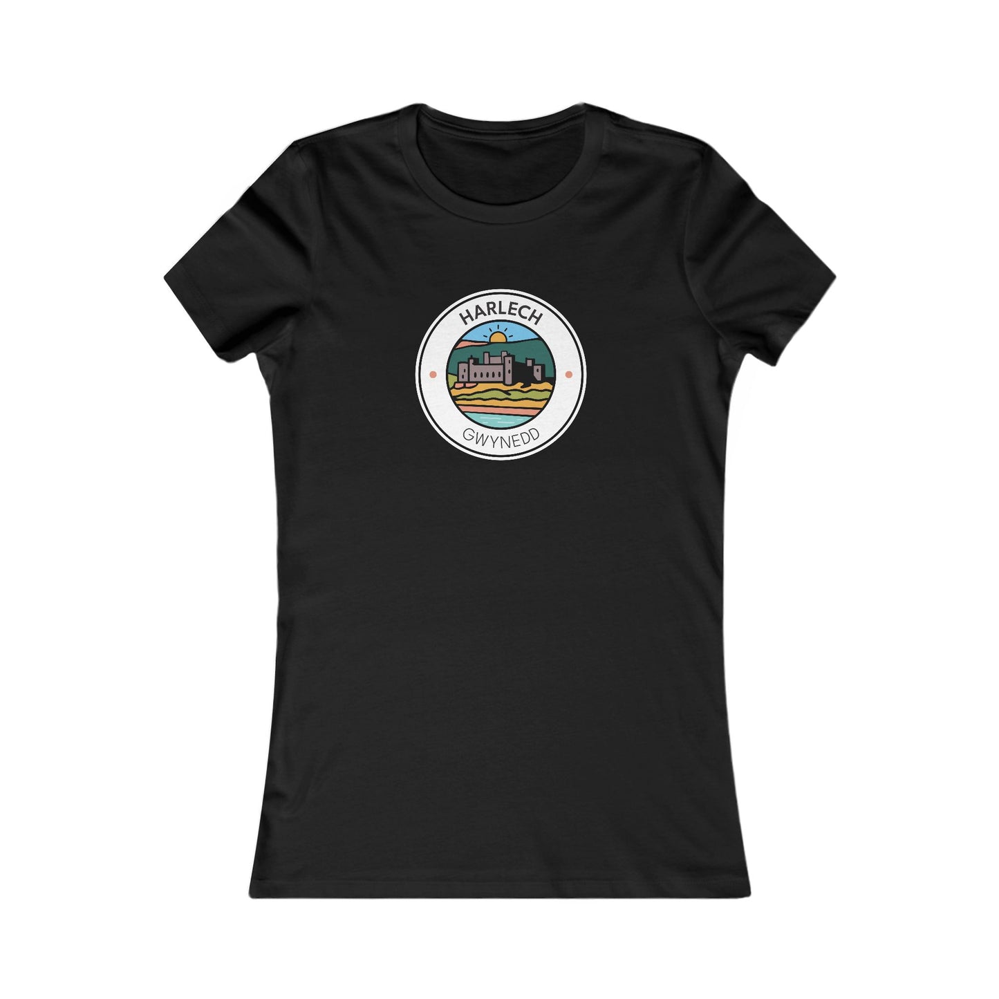 Harlech Castle Women’s Tee - Coastal Badge Graphic