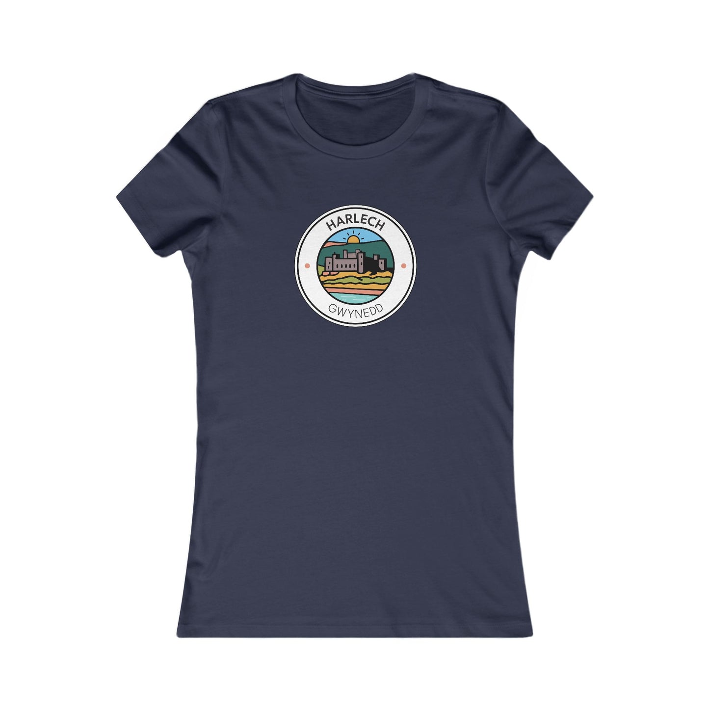 Harlech Castle Women’s Tee - Coastal Badge Graphic