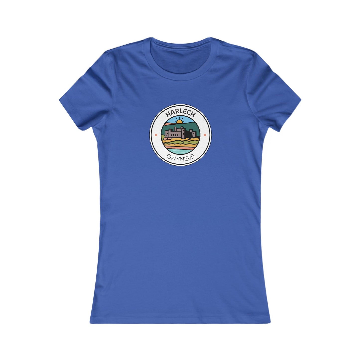 Harlech Castle Women’s Tee - Coastal Badge Graphic