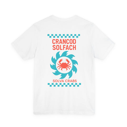Solva Crabs Vintage Unisex T-Shirt - 'Crancod Solfach' (Double Sided)