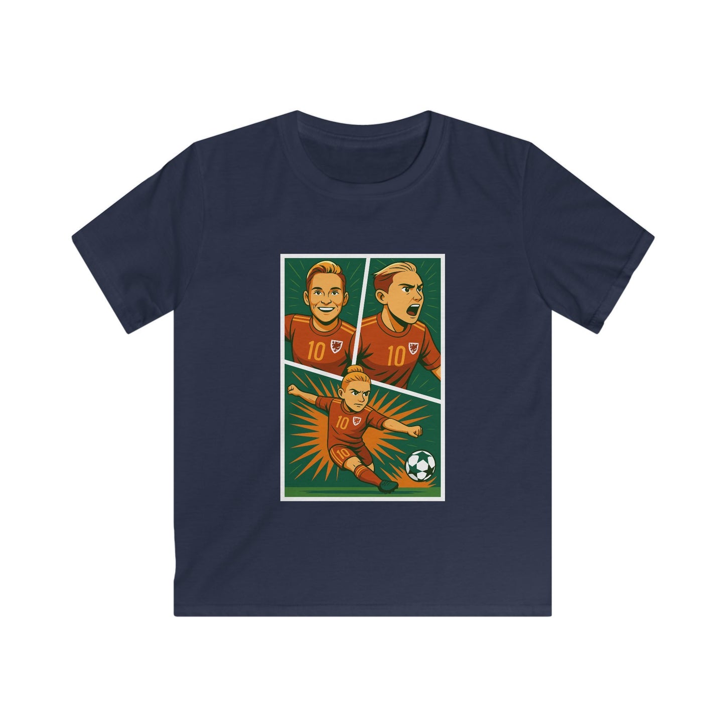 Kids Jess Fishlock Football Hero Tee - Anime Inspired, Comic Book Style