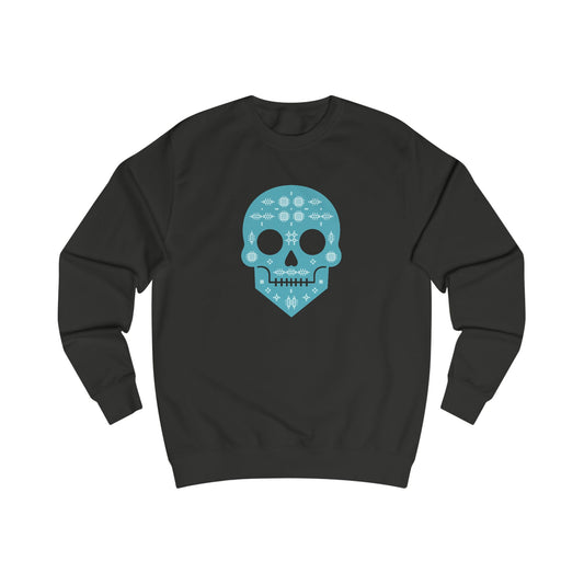 Skull Sweatshirt (Unisex) - Day Of The Dead Welsh Tapestry Pattern