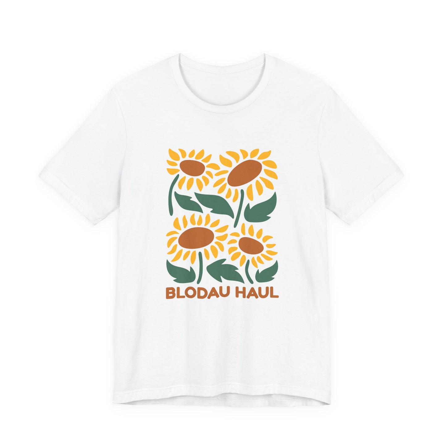 Sunflower Graphic Tee - 'Blodau Haul' Welsh Floral T‑Shirt