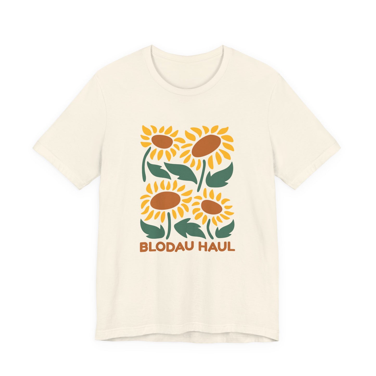 Sunflower Graphic Tee - 'Blodau Haul' Welsh Floral T‑Shirt