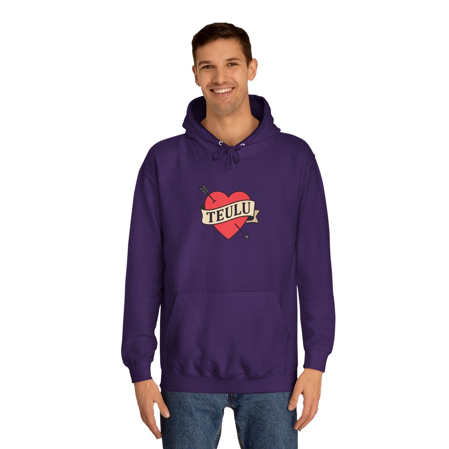 'Teulu' Heart Hoodie