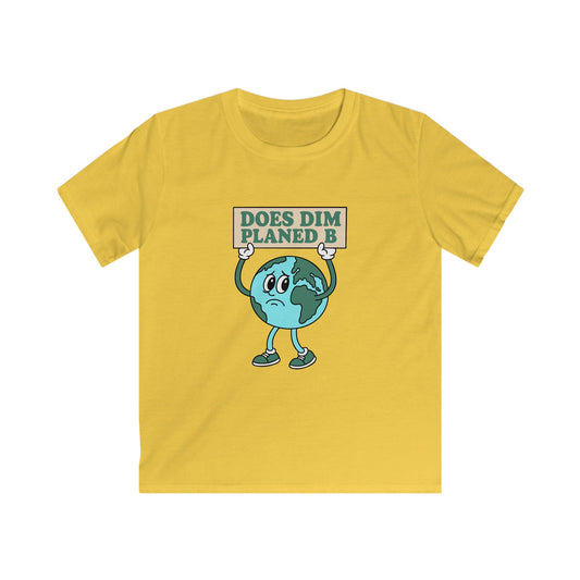 'Does Dim Planed B' Kids Environmental Welsh Language T-Shirt