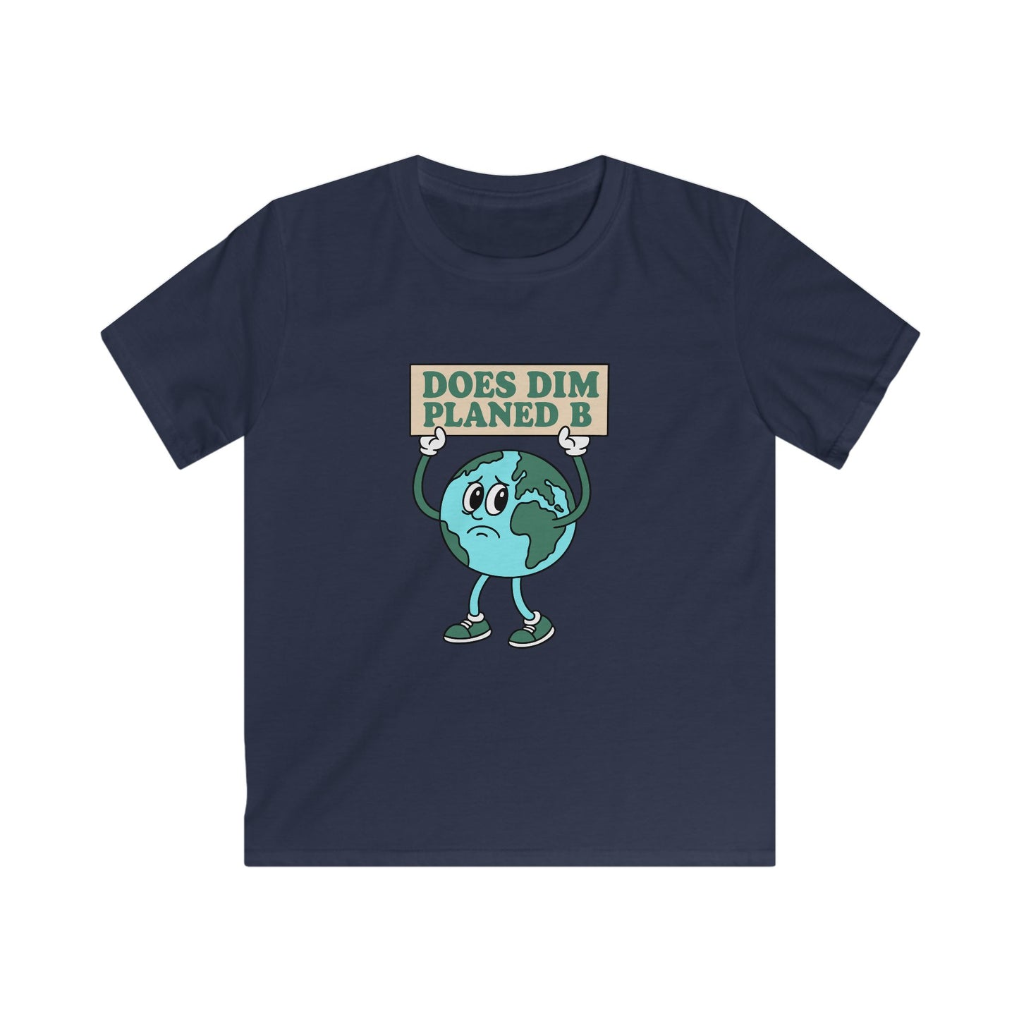 'Does Dim Planed B' Kids Environmental Welsh Language T-Shirt