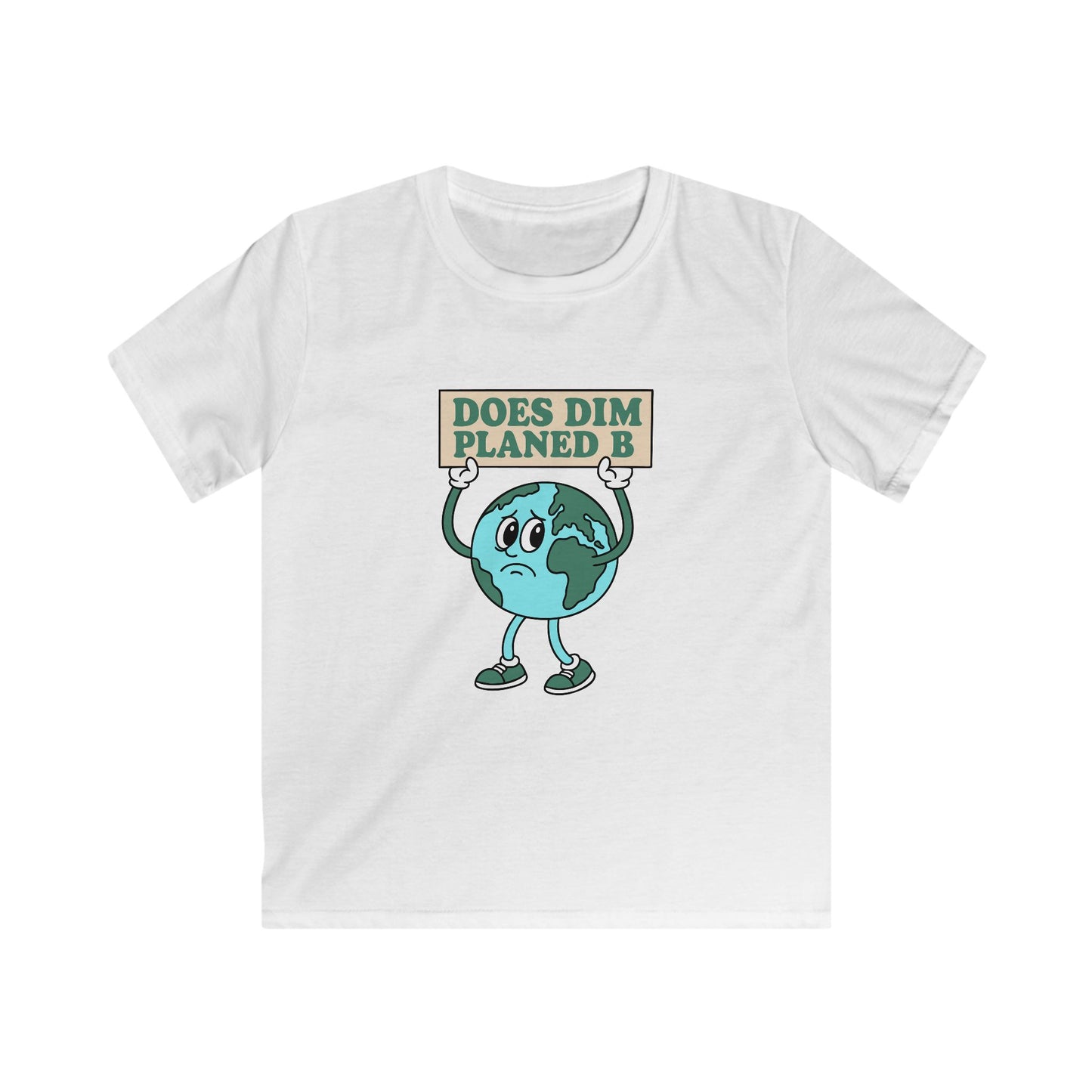 'Does Dim Planed B' Kids Environmental Welsh Language T-Shirt