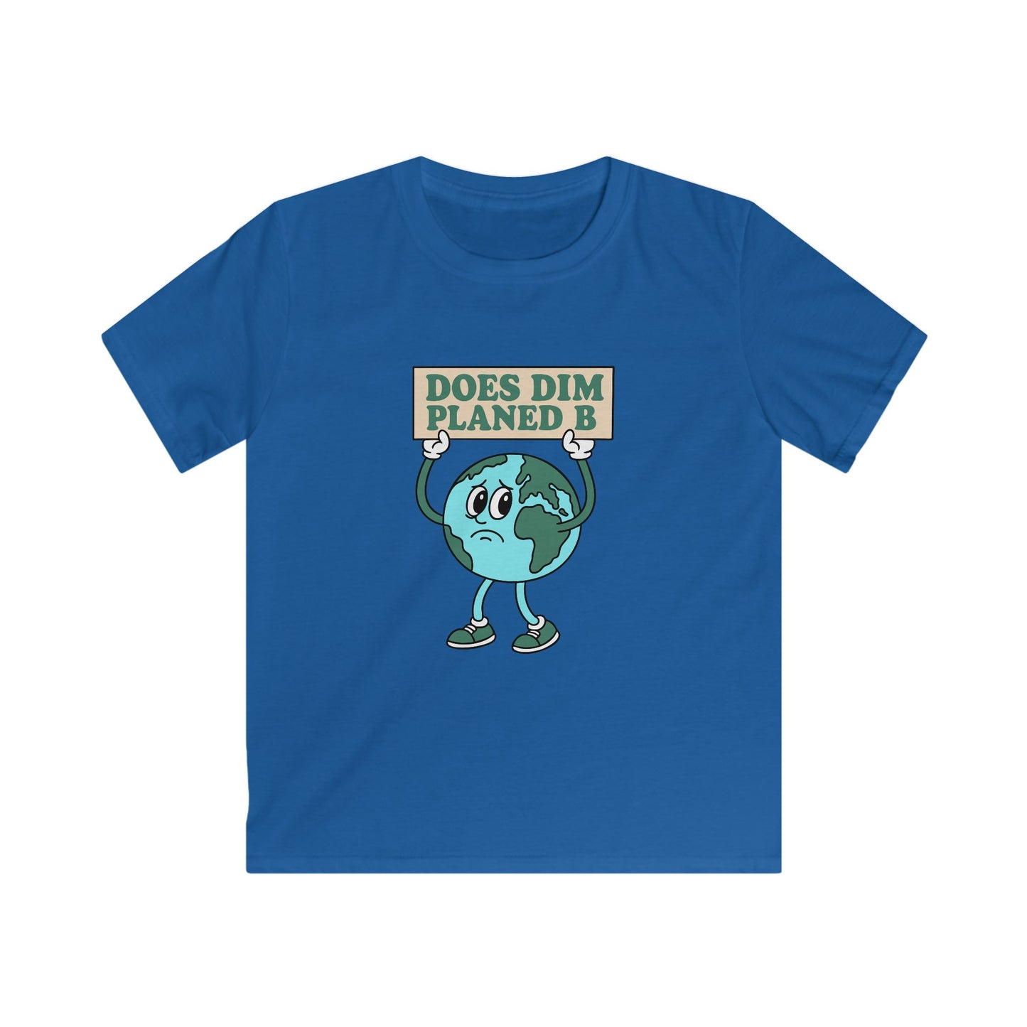 'Does Dim Planed B' Kids Environmental Welsh Language T-Shirt