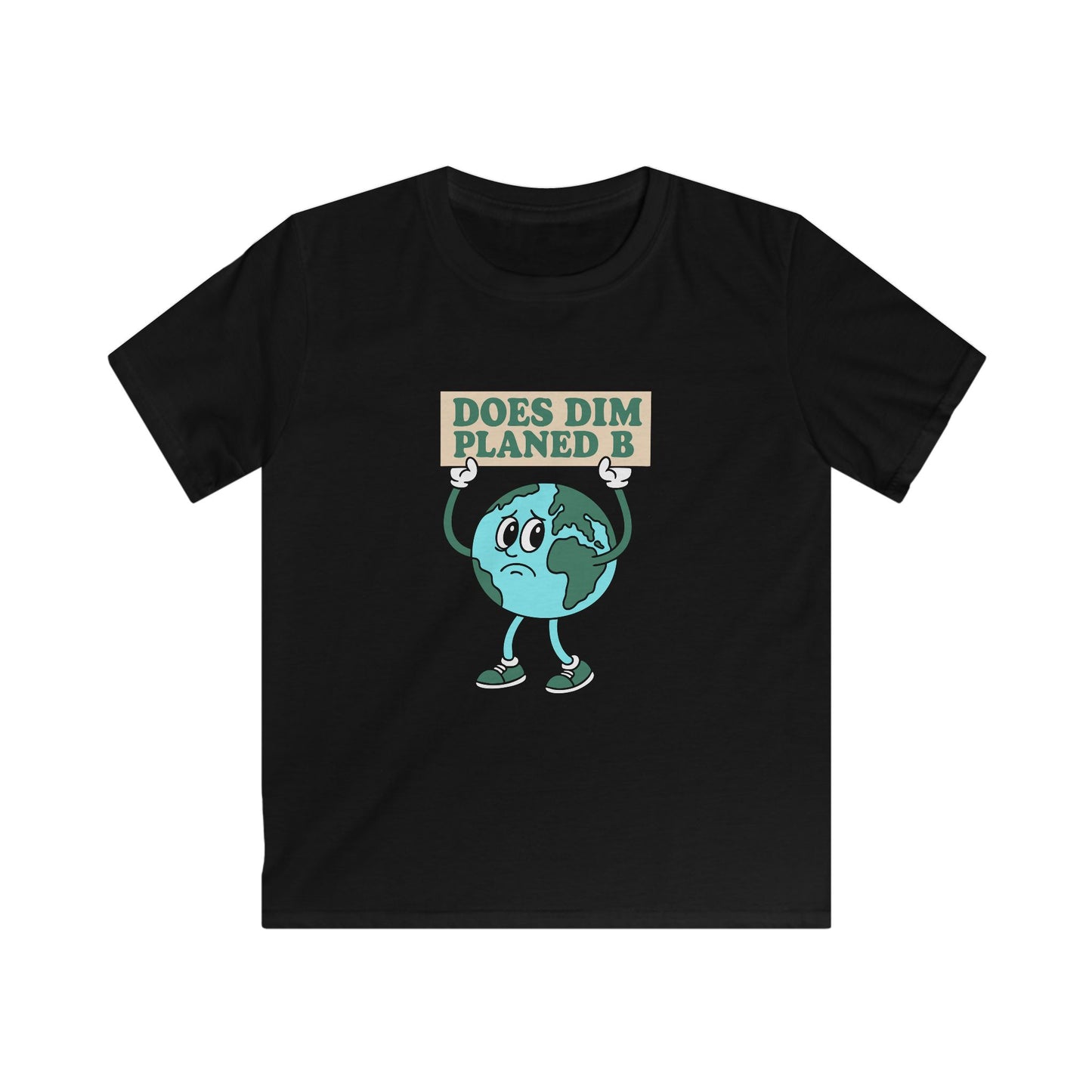 'Does Dim Planed B' Kids Environmental Welsh Language T-Shirt
