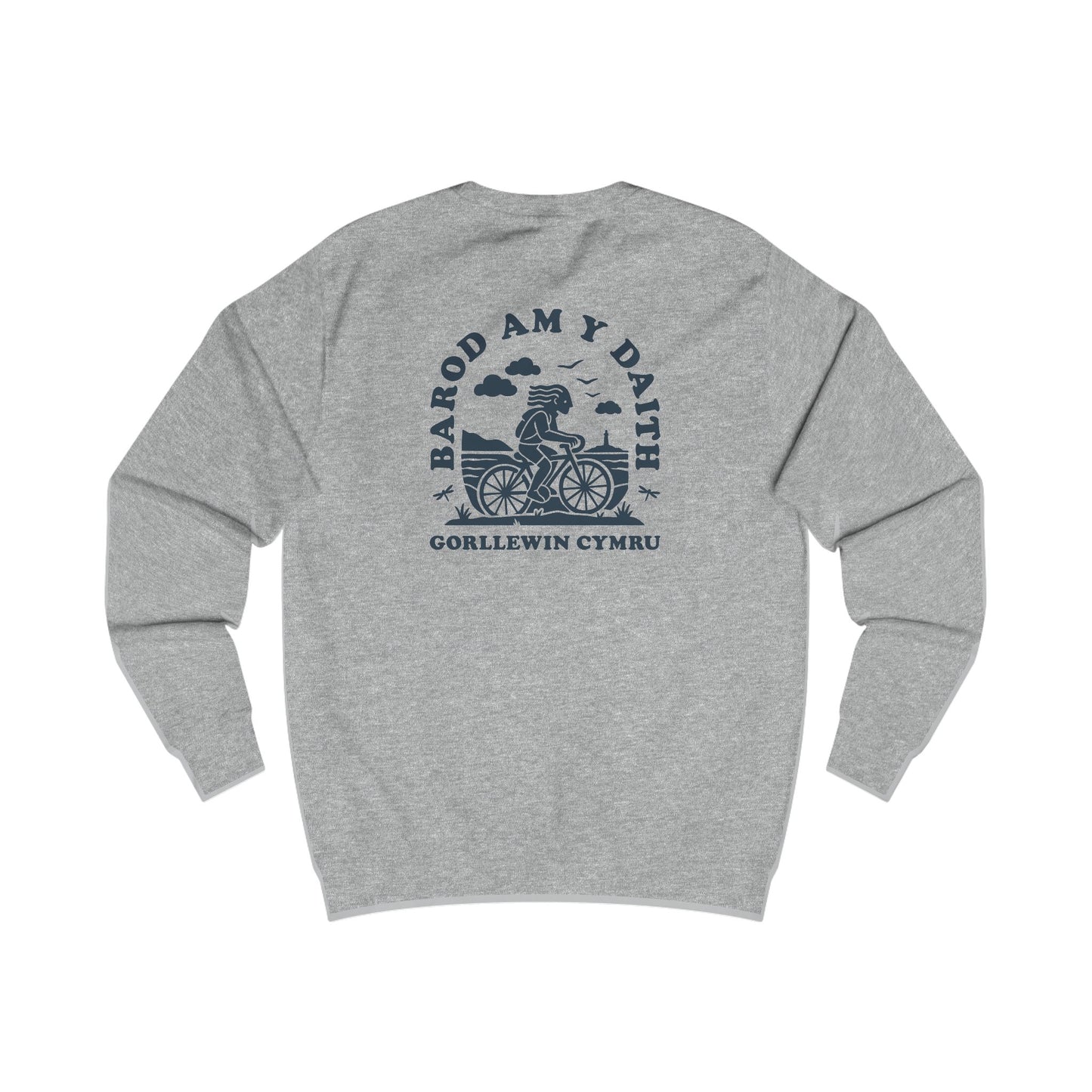 West Wales Cycling Unisex Sweatshirt (Double Sided) - 'Barod Am Y Daith'