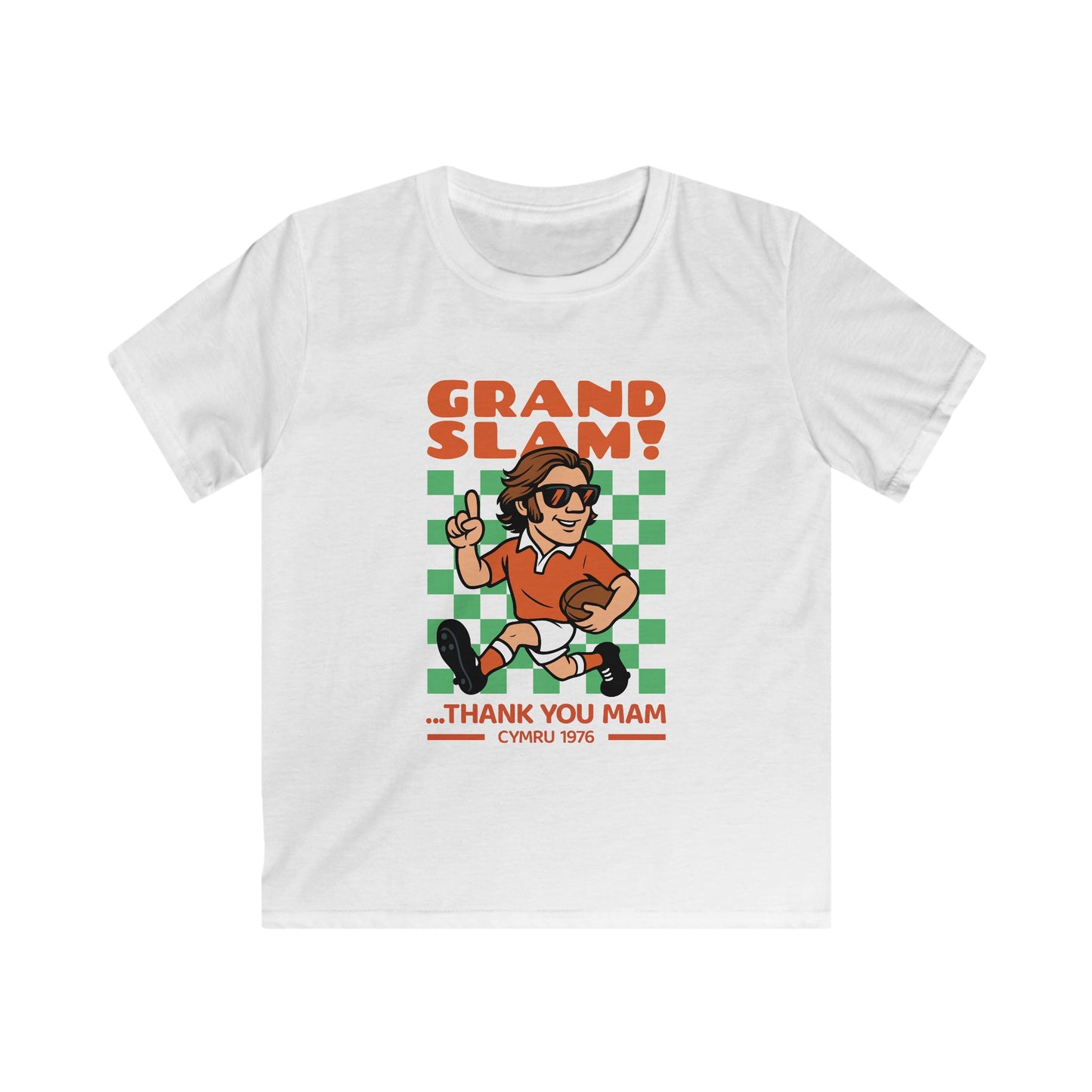 Kids Retro Rugby T-Shirt — Vintage Wales Grand Slam 1976 Tee