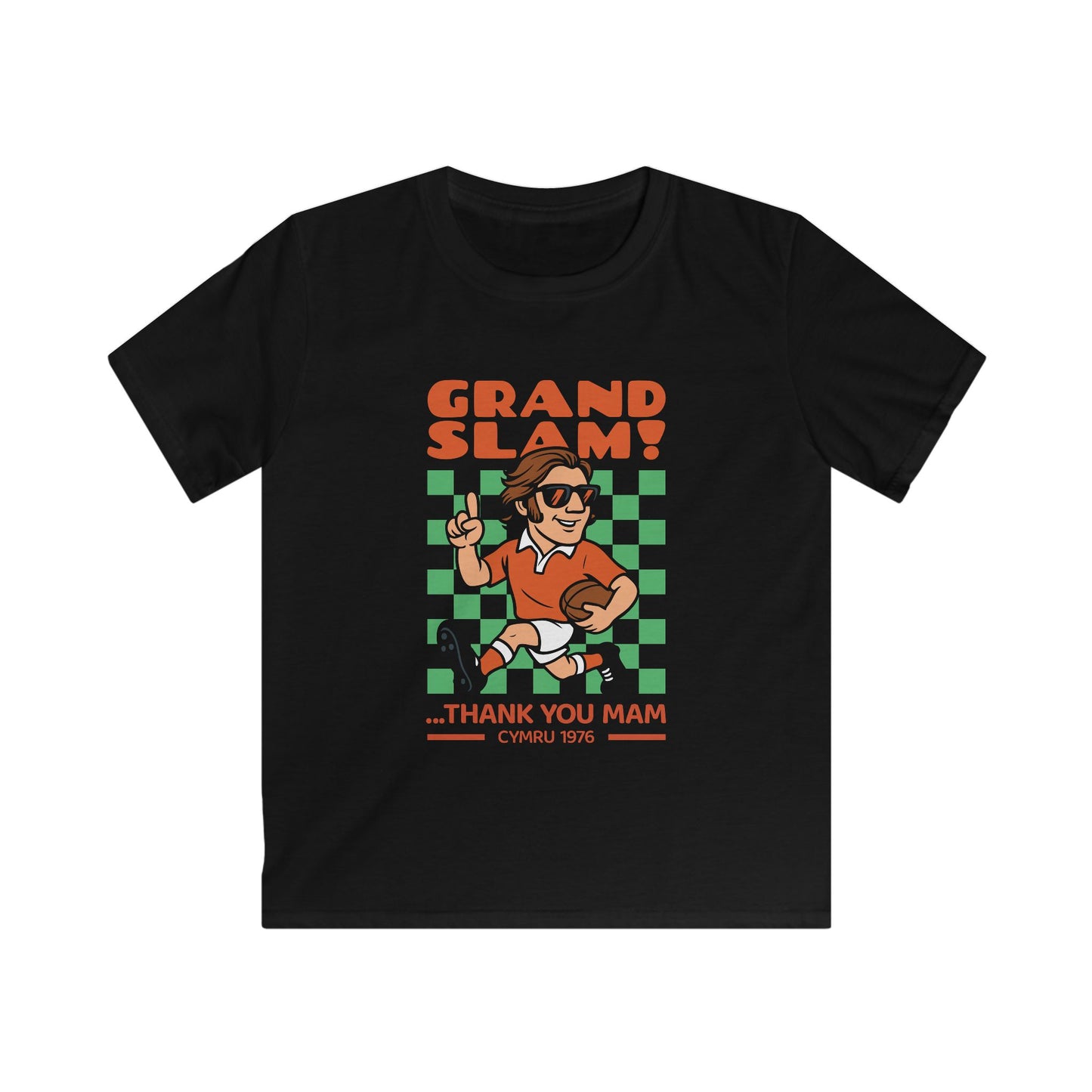 Kids Retro Rugby T-Shirt — Vintage Wales Grand Slam 1976 Tee