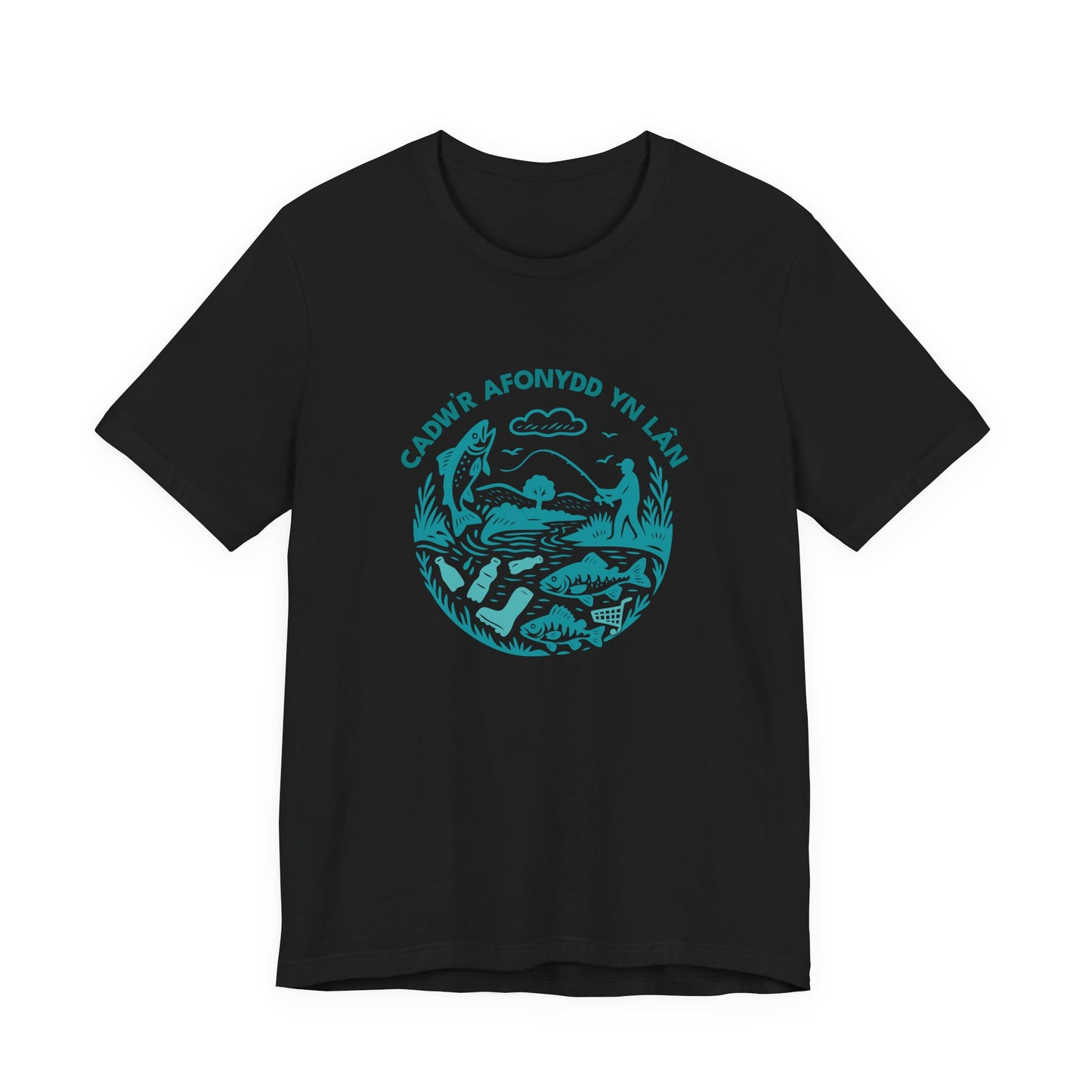 'Cadw’r Afonydd Yn Lan' Welsh River Conservation T‑Shirt