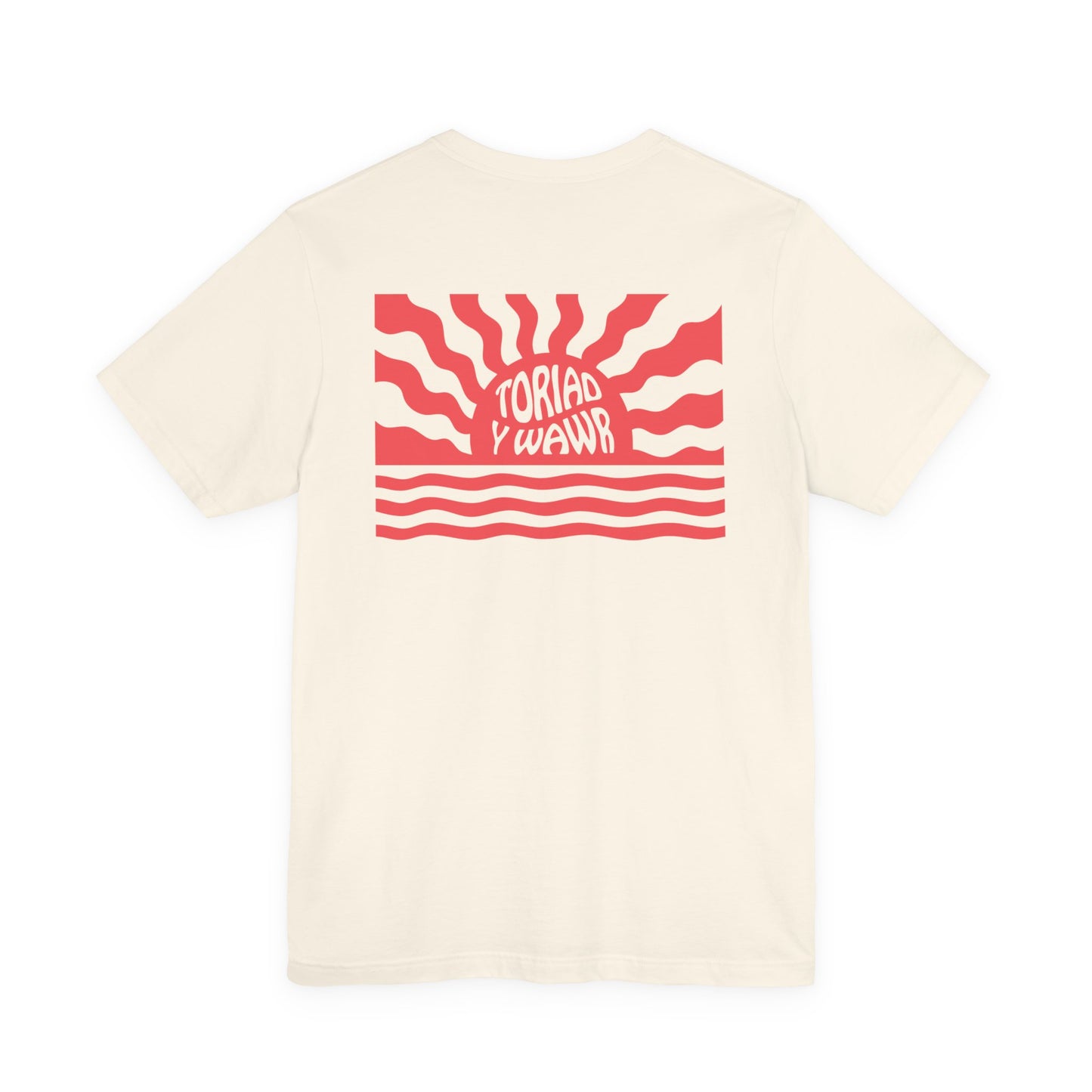 Sunrise Waves Unisex T‑Shirt - 'Toriad Y Wawr' (Double Sided)