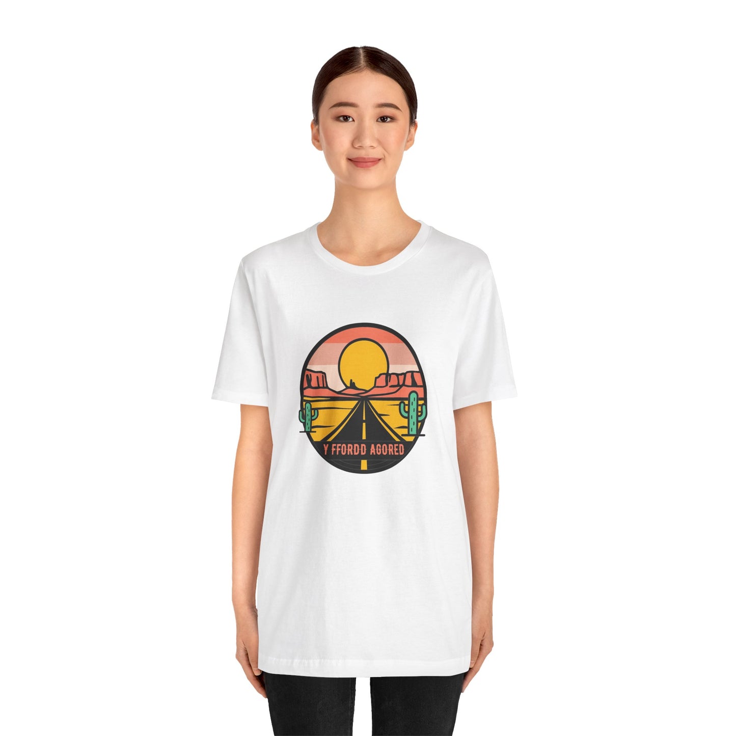 Welsh Road Trip Sunset T‑Shirt (Unisex) - 'Y Ffordd Agored'