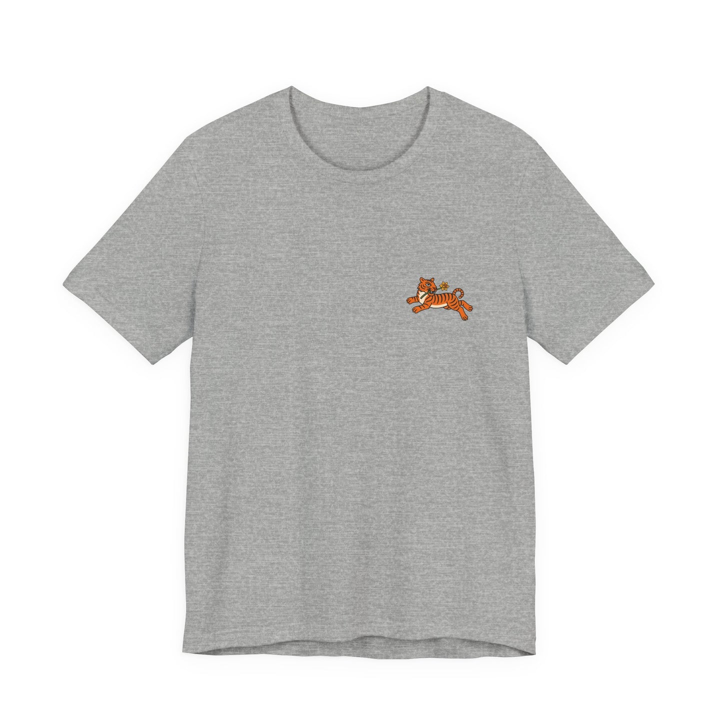 Tiger & Daffodil Minimal Graphic T-Shirt (Unisex)