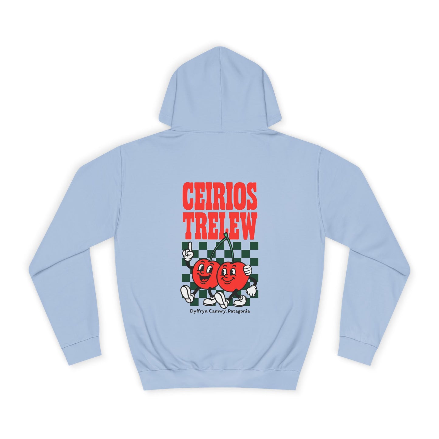 Retro Cherries Patagonia Unisex Hoodie - "Ceirios Trelew" (Double Sided)