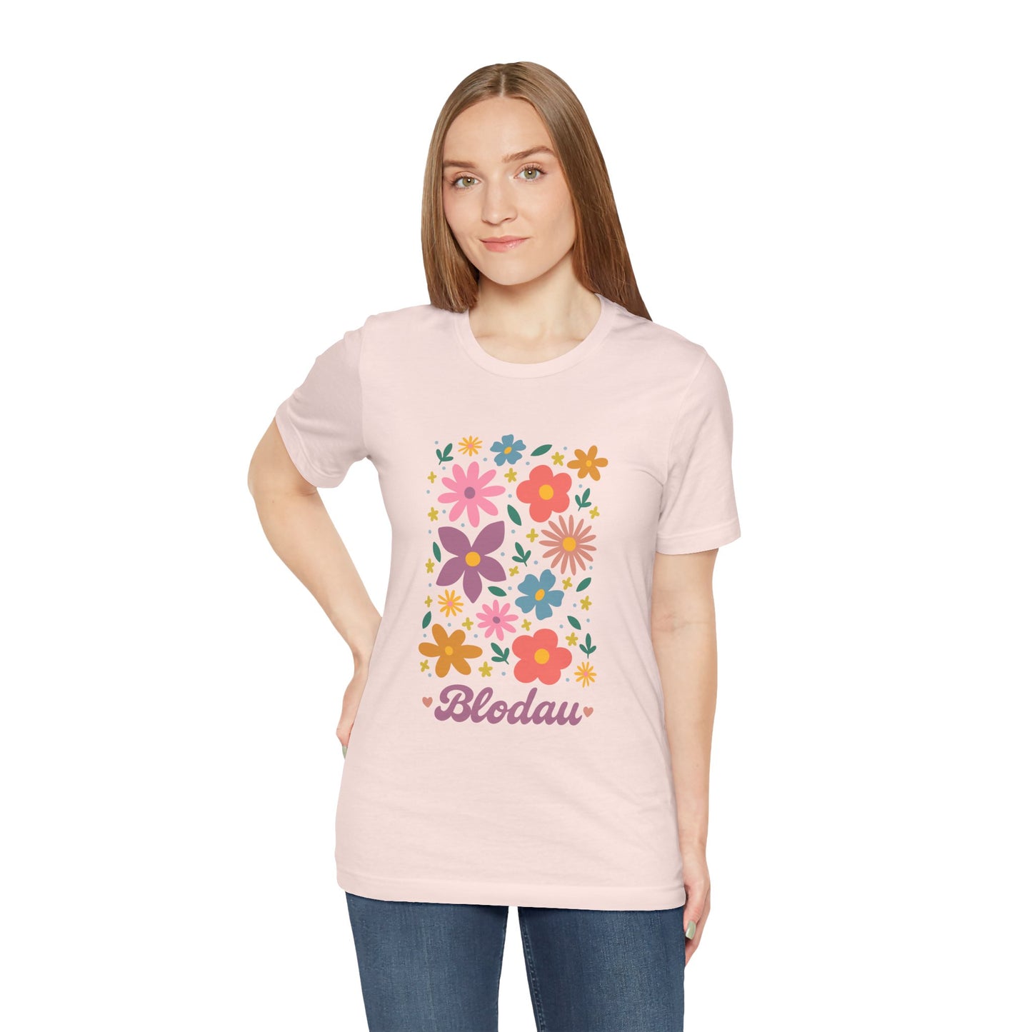Retro Floral 'Blodau' T-Shirt (Unisex) - Colourful Welsh Wildflower Tee