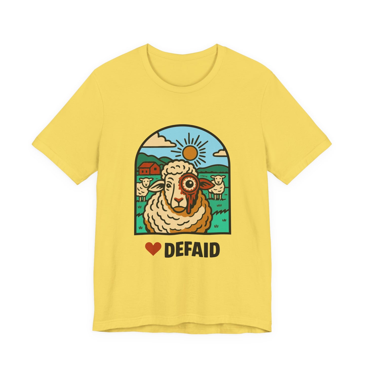 Welsh Alien Sheep Unisex Tee - 'Defaid' - Alien Earth