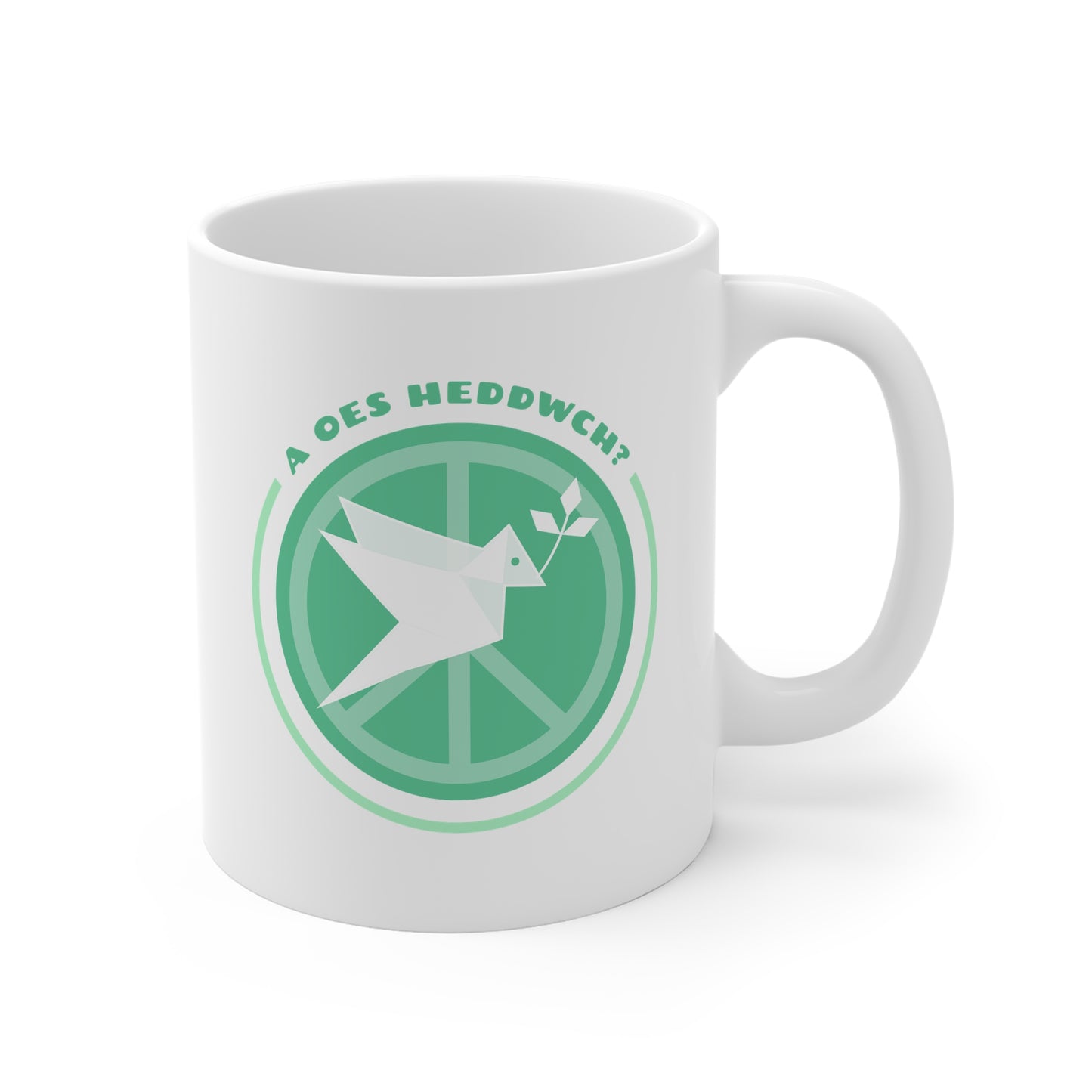'A Oes Heddwch?' Mug