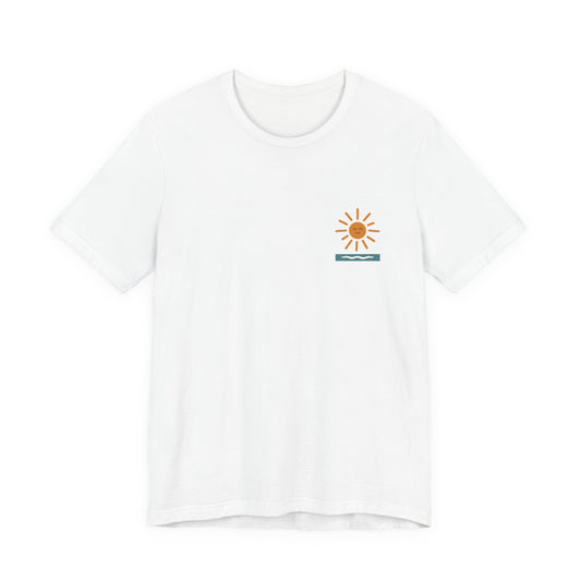 Welsh Beach Vibes Tee (Unisex) - 'Diwrnod Arall O Haul' - Another Day of Sun (Double Sided)