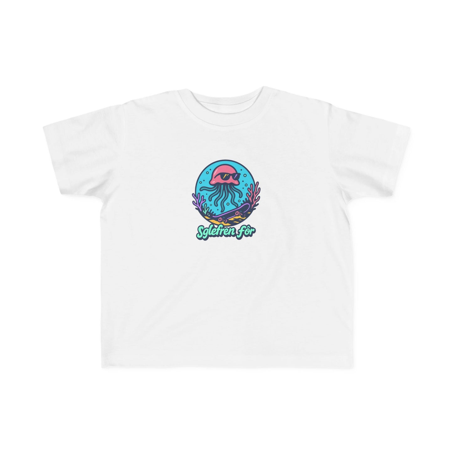 Toddler Skateboarding Jellyfish T-Shirt - 'Sglefren Fôr'
