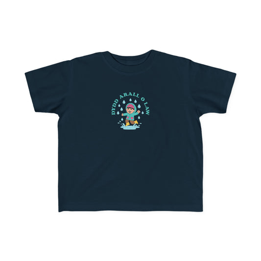 Toddler Rain T-shirt - 'Dydd Arall O Law'