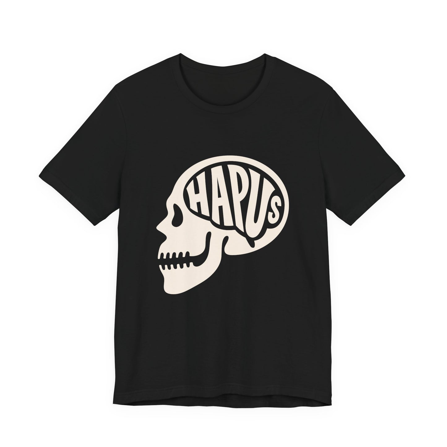 Hapus Skull Graphic Tee —Happy Brain Welsh T‑Shirt