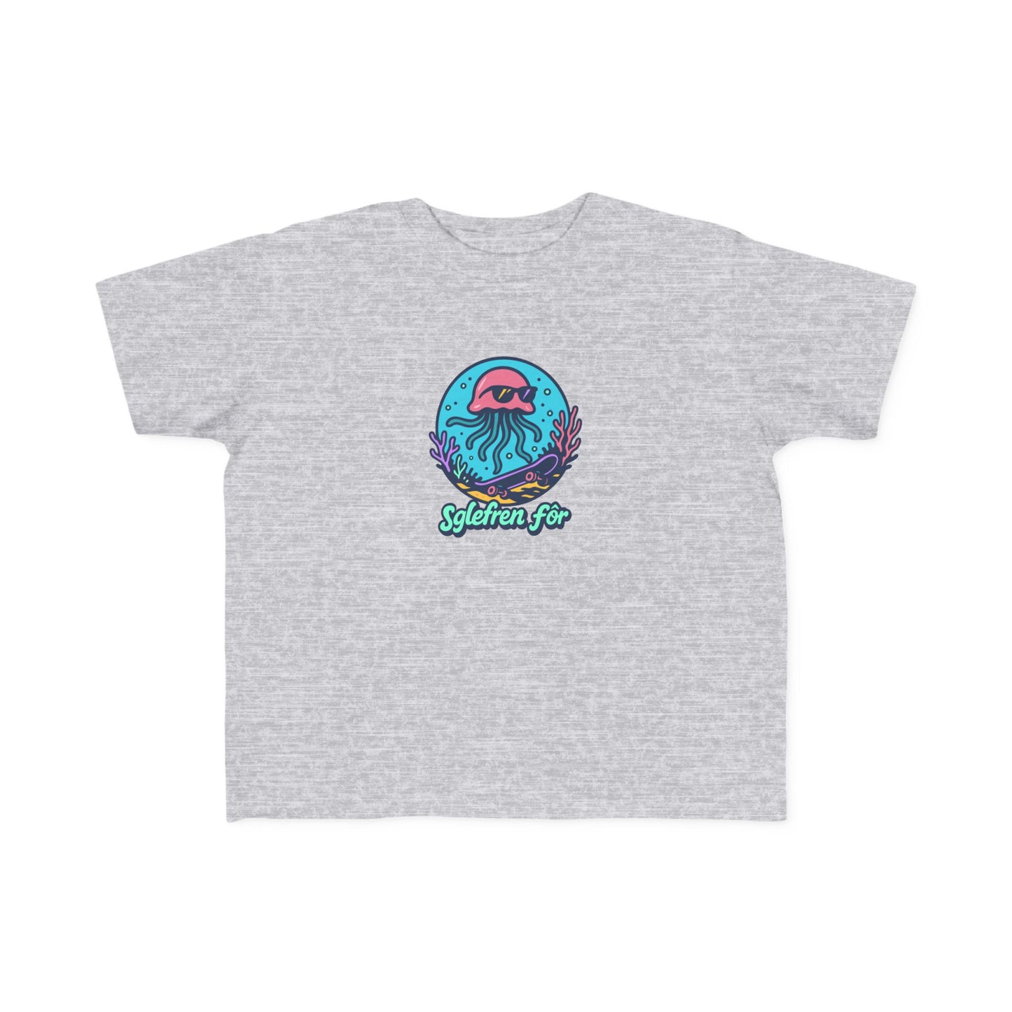 Toddler Skateboarding Jellyfish T-Shirt - 'Sglefren Fôr'