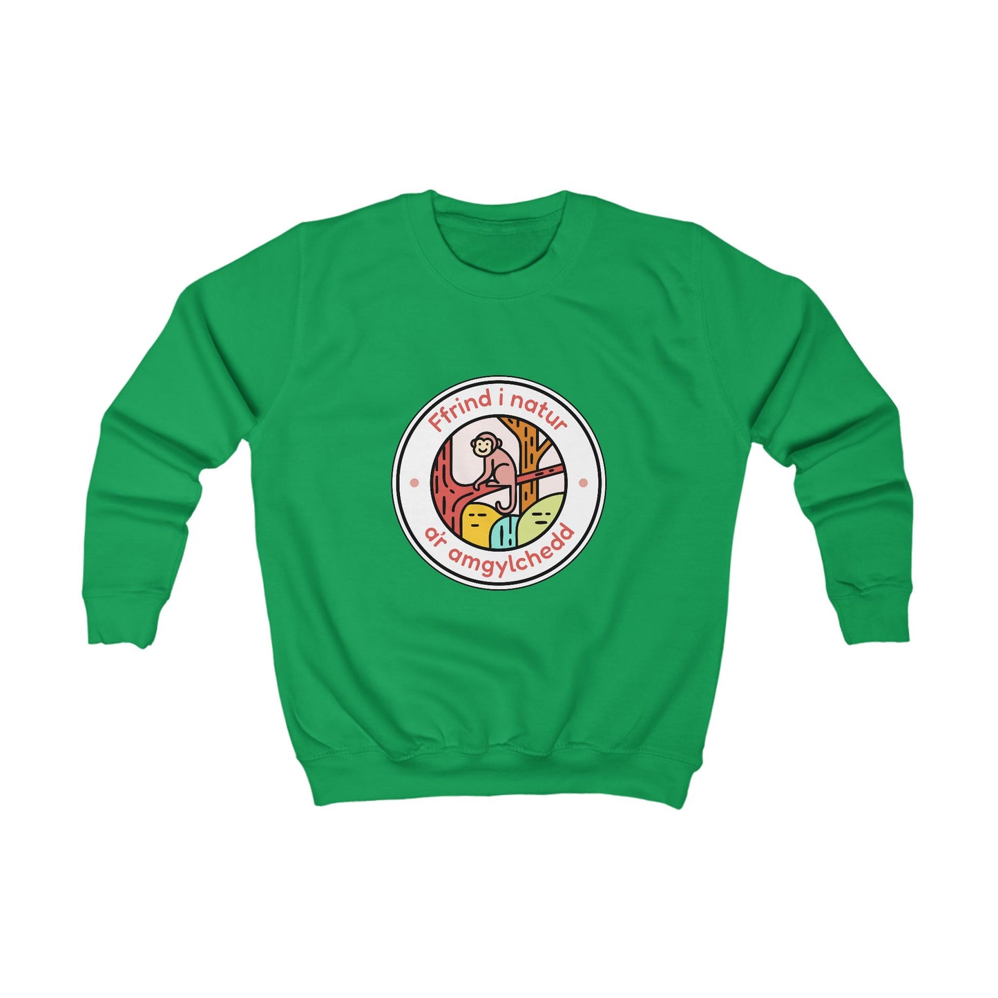 Kids Friend To Nature Welsh Language Sweatshirt