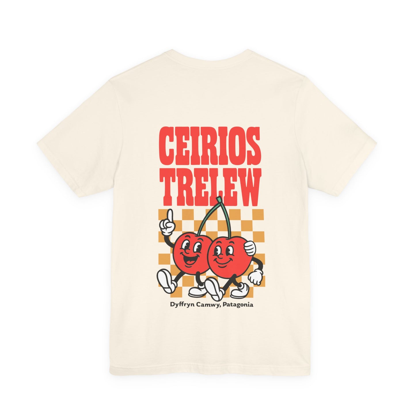 'Ceirios Trelew' Retro Cherries Patagonia Graphic Unisex Tee (Double Sided)