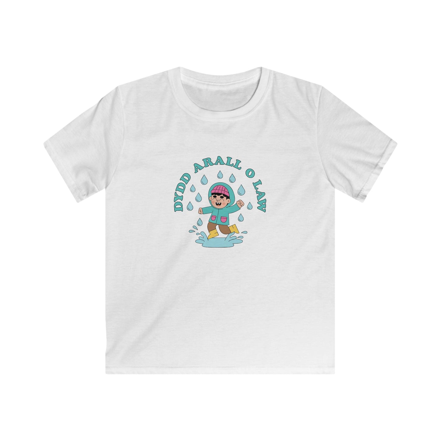 Kids Tee — "Dydd Arall O Law" - Cute Rainy Day Graphic Tee