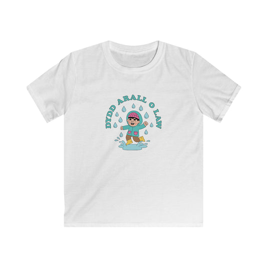 Kids Tee — "Dydd Arall O Law" - Cute Rainy Day Graphic Tee