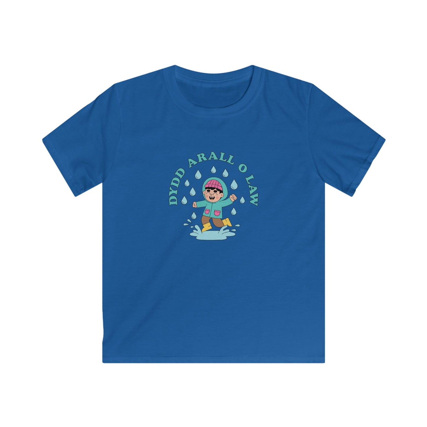 Kids Tee — "Dydd Arall O Law" - Cute Rainy Day Graphic Tee