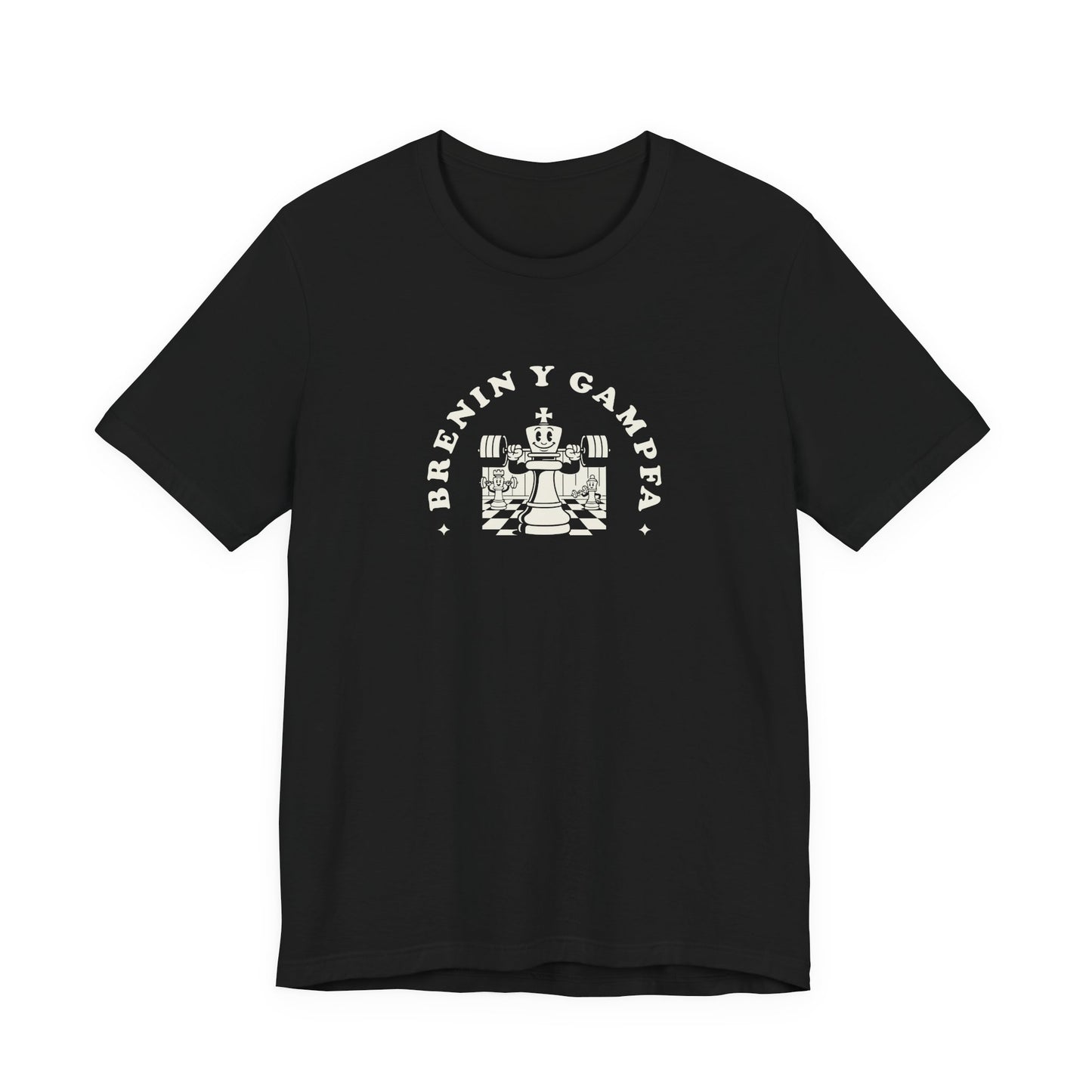 'Brenin y Gampfa'  Retro Chess T-Shirt (Unisex) - Vintage King of the Gym Welsh T-Shirt