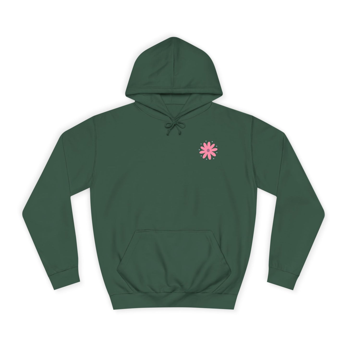 Retro Floral 'Blodau' Unisex Hoodie (Double Sided)