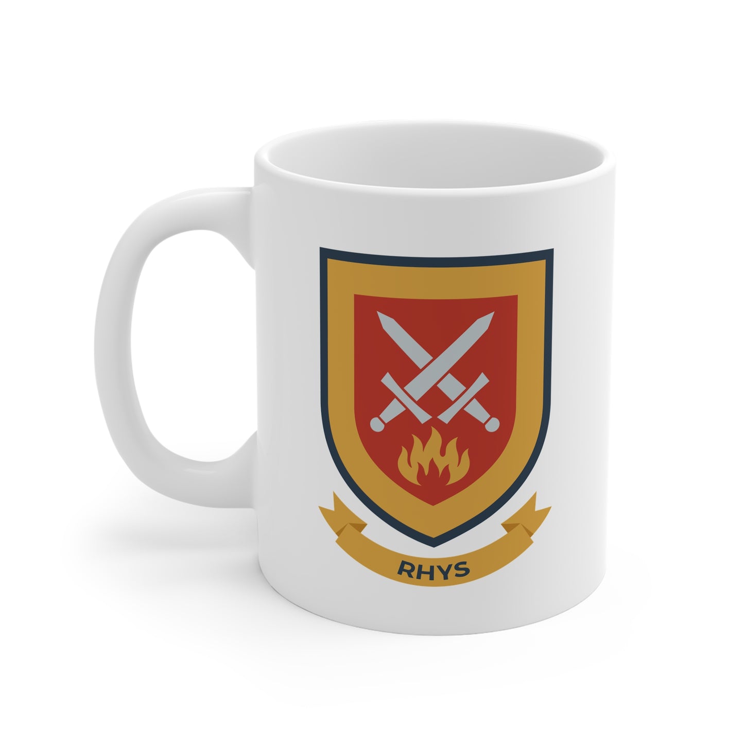 Rhys Coat Of Arms Mug - Welsh Heraldry