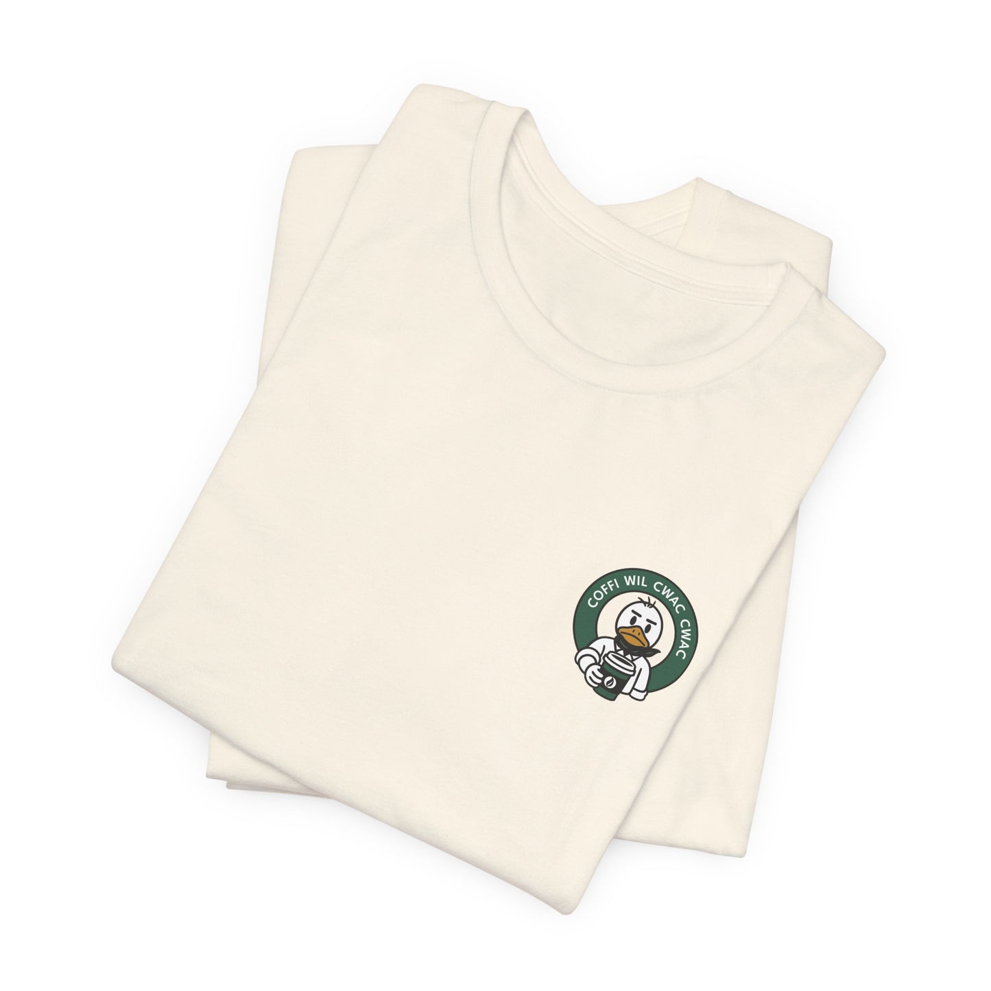 Wil Cwac Cwac Coffee Unisex T-shirt - Retro Cafe T-Shirt (Double Sided)