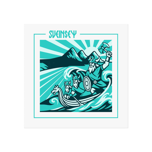 Viking Swansea Three Cliffs Wall Art - 'Sveinsey' Fine Art Poster