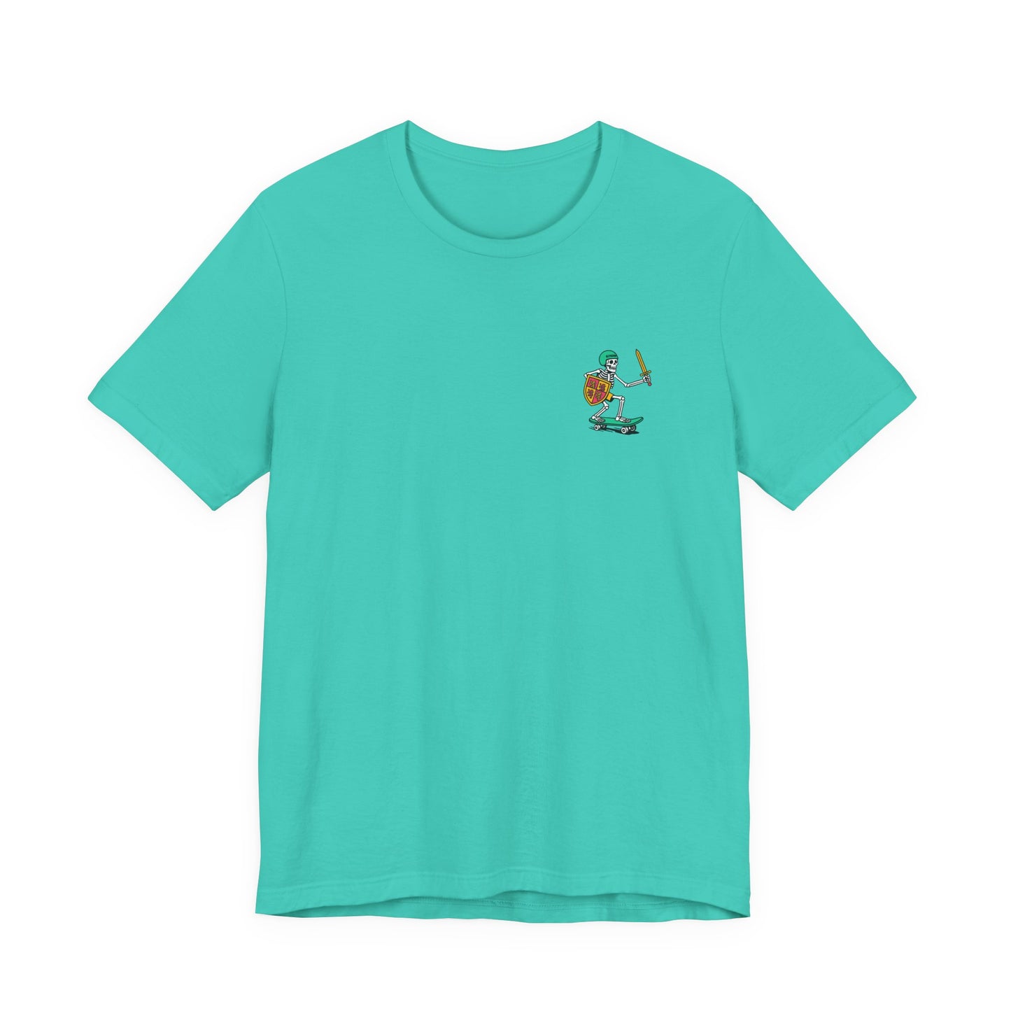 Skeleton Glyndŵr Unisex Skateboarding Tee - Double Sided