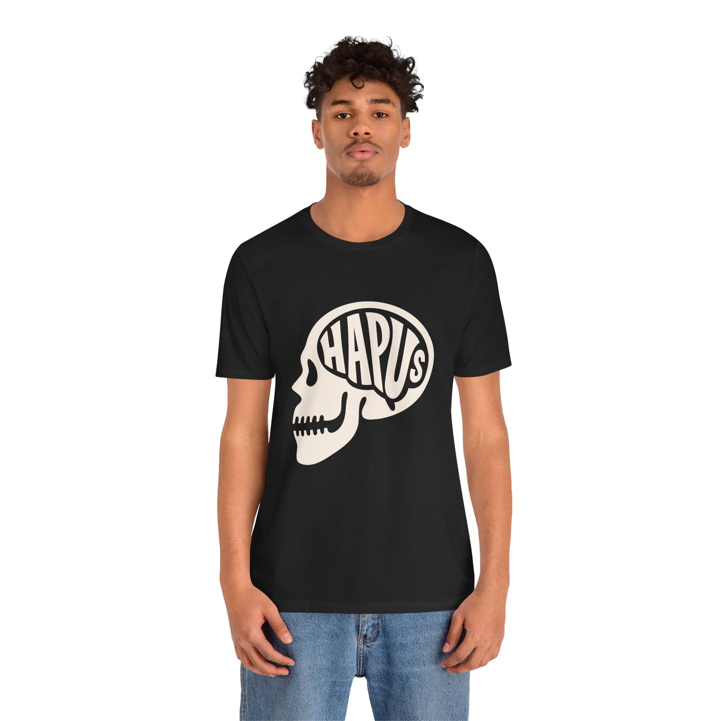 Hapus Skull Graphic Tee —Happy Brain Welsh T‑Shirt