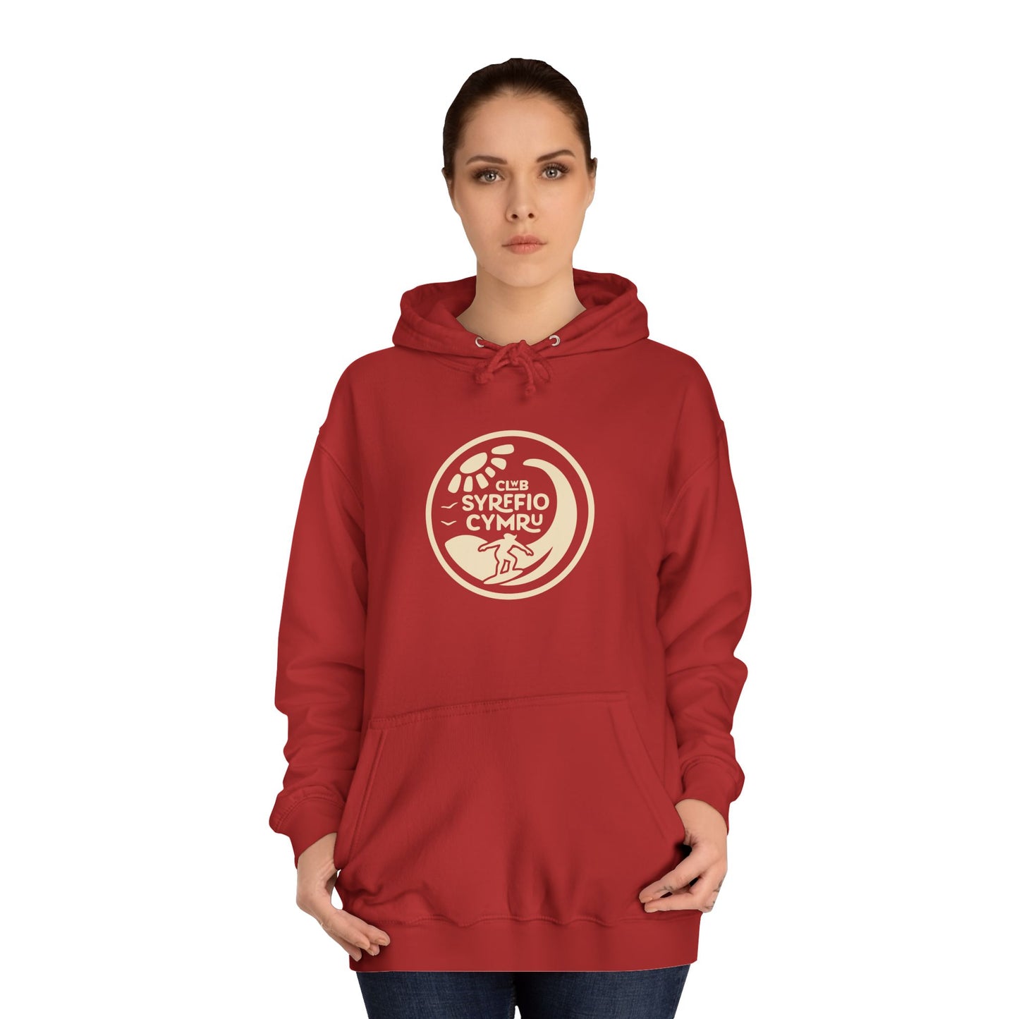 "Clwb Syrffio Cymru" Unisex Hoodie - Welsh Surfing Top
