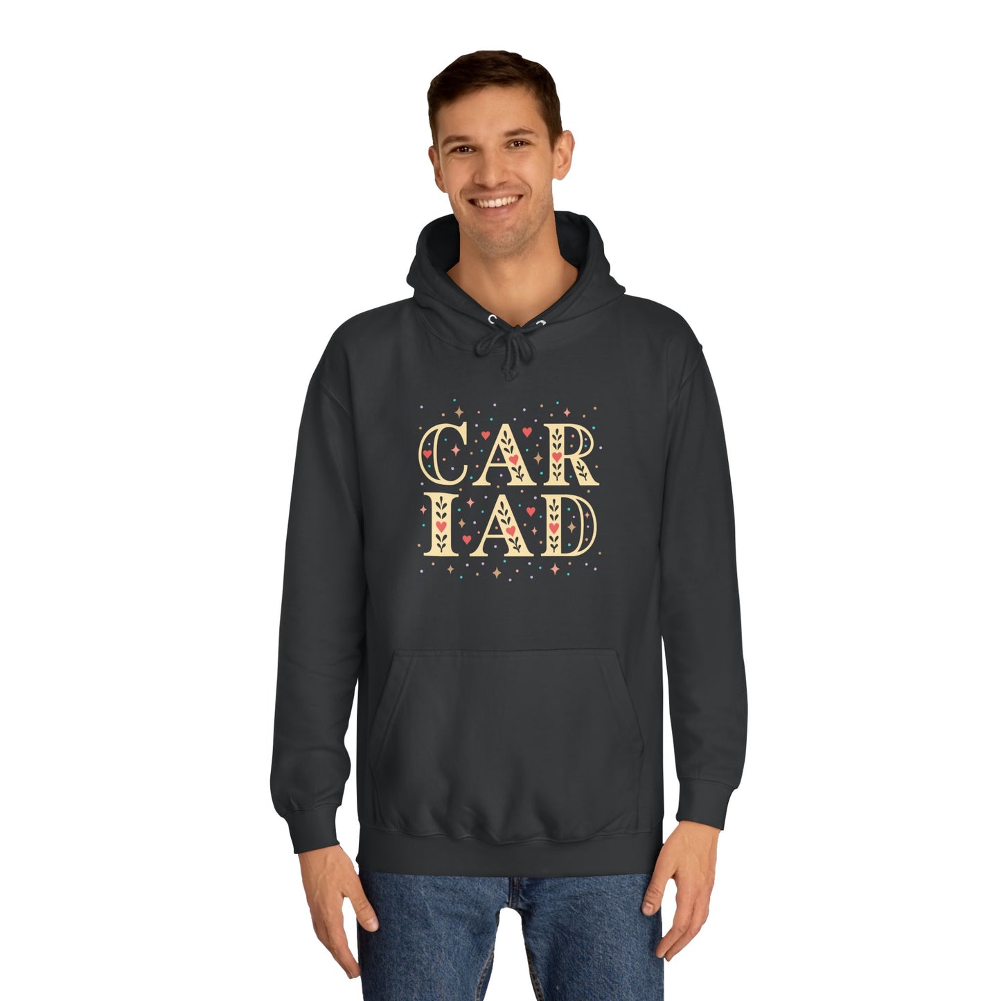 Cariad Unisex Hoodie - Vintage Typography