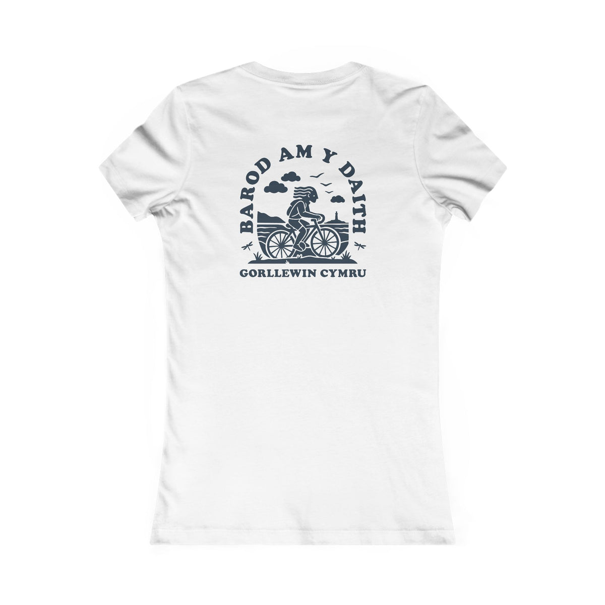Women's West Wales Cycling  Slim Fit Tee - 'Barod Am Y Daith' (Double Sided)