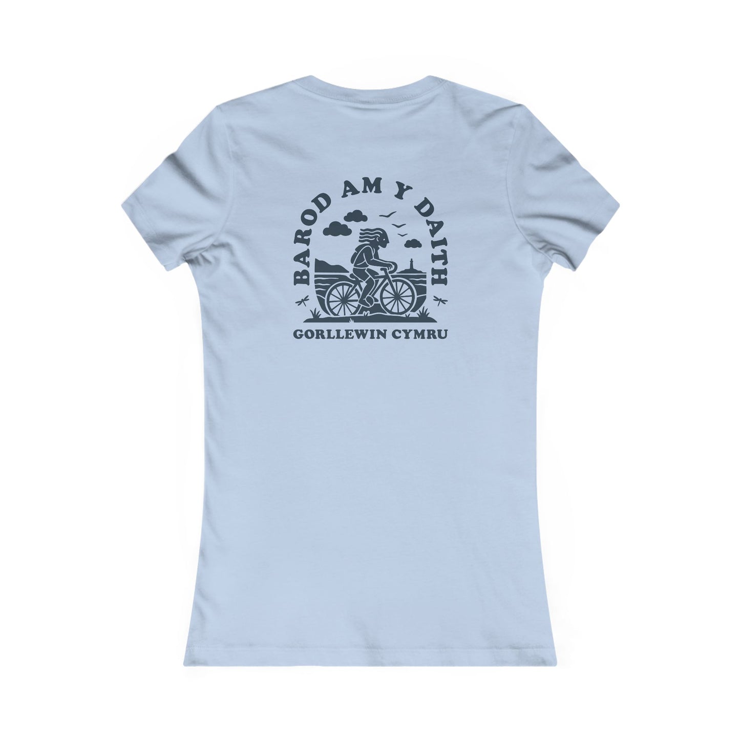 Women's West Wales Cycling Tee - 'Barod Am Y Daith' (Double Sided)