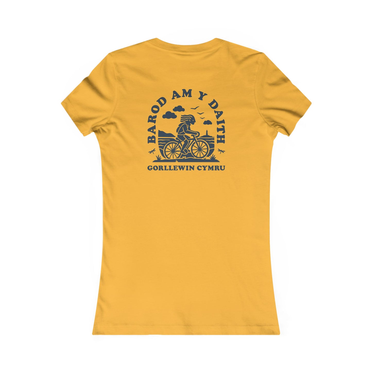 Women's West Wales Cycling Tee - 'Barod Am Y Daith' (Double Sided)