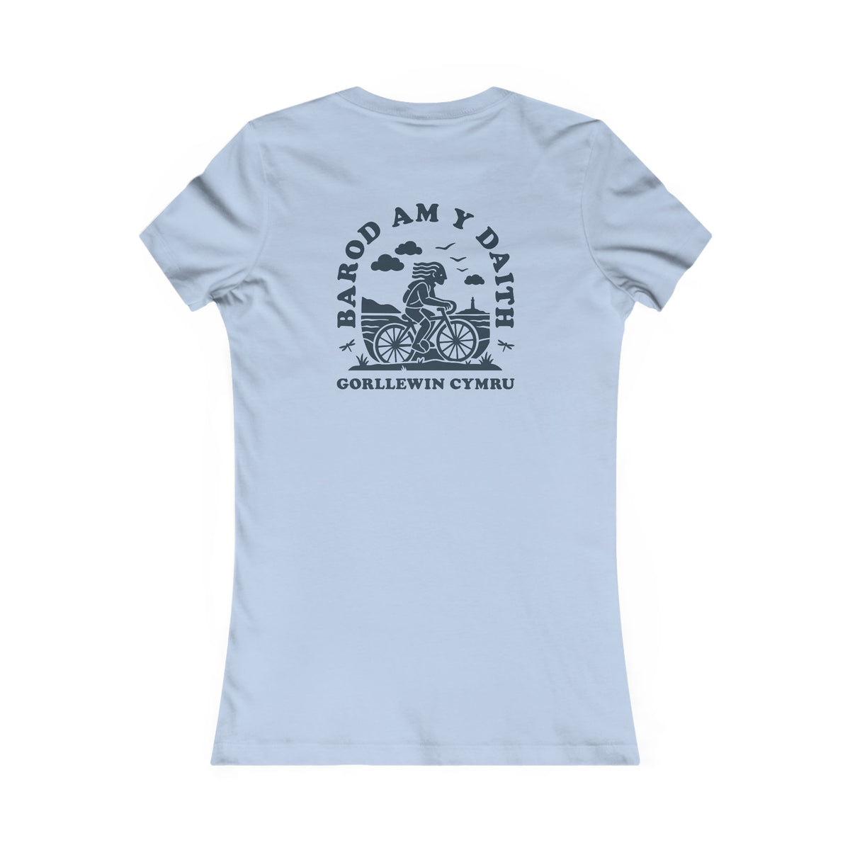 Women's West Wales Cycling  Slim Fit Tee - 'Barod Am Y Daith' (Double Sided)