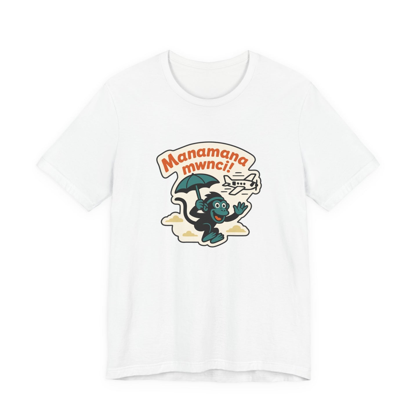 "Manamana Mwnci!" Retro Cartoon Crazy Monkey T-Shirt